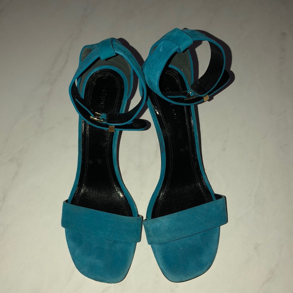 Celine blue suede shoes